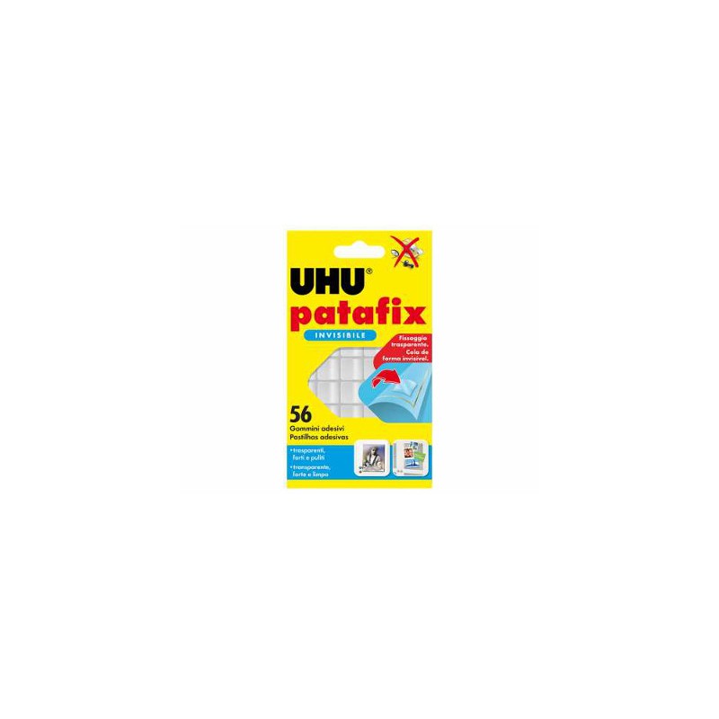 Gommini adesivi Patafix Uhu colore trasparente D1601/34992 Gommini adesivi Patafix Uhu colore trasparente D1601/34992