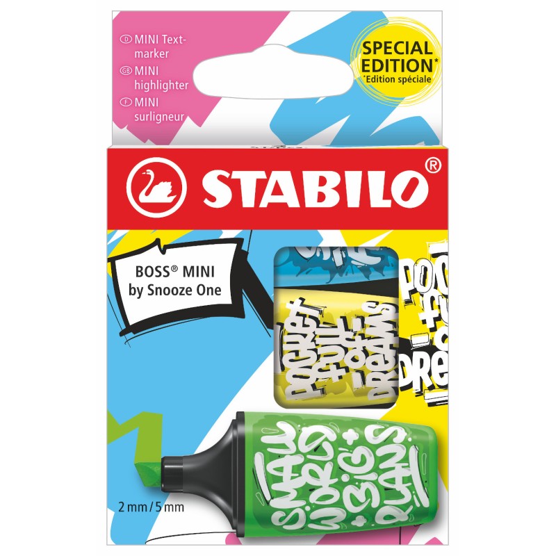 Stabilo Boss Mini Pastellove 3 evidenziatori colori pastello decorati 70/03-61 Stabilo Boss Mini Pastellove 3 evidenziatori colori pastello decorati 70/03-61