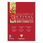 Blocco per acquerello Clairefontaine Etival a grana A5 200 g, 10 fogli, collato su un lato - 96373C Blocco per acquerello Clairefontaine Etival a grana A5 200 g, 10 fogli, collato su un lato - 96373C