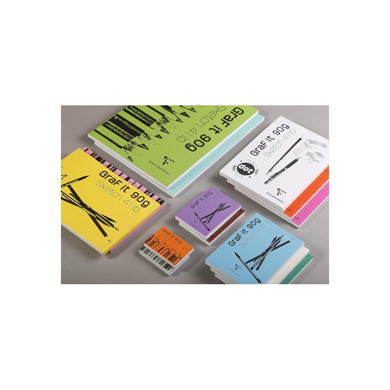 Blocco per schizzi Clairefontaine Graf'iT A3 90 g, 80 fogli, collato su un lato - 96627C