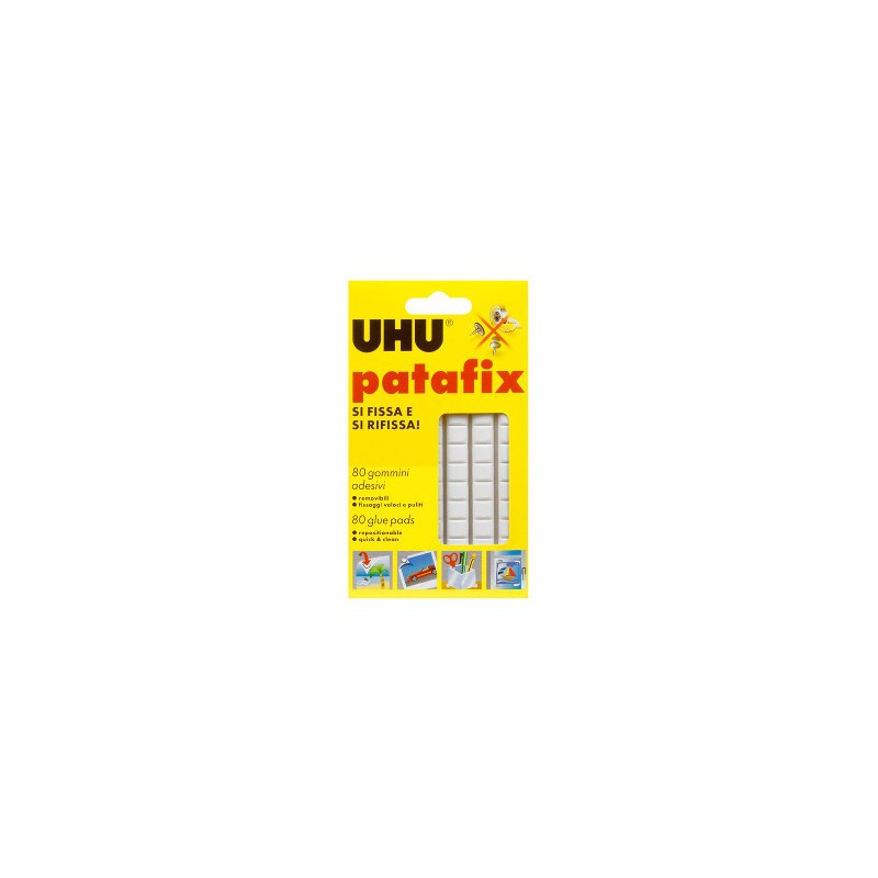 12 blister Gommini adesivi Patafix Uhu colore bianco D1620-7004579 12 blister Gommini adesivi Patafix Uhu colore bianco D1620-7004579
