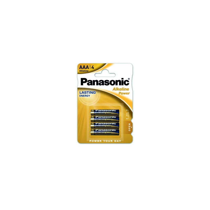 Panasonic Alkaline Power pile ministilo AAA alcaline LR03 – blister 4 pezzi