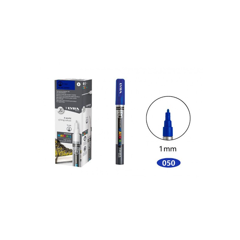 FILA 6 pz Marcatore Lyra Mark All graduate 1 mm blu L6810050 FILA 6 pz Marcatore Lyra Mark All graduate 1 mm blu L6810050