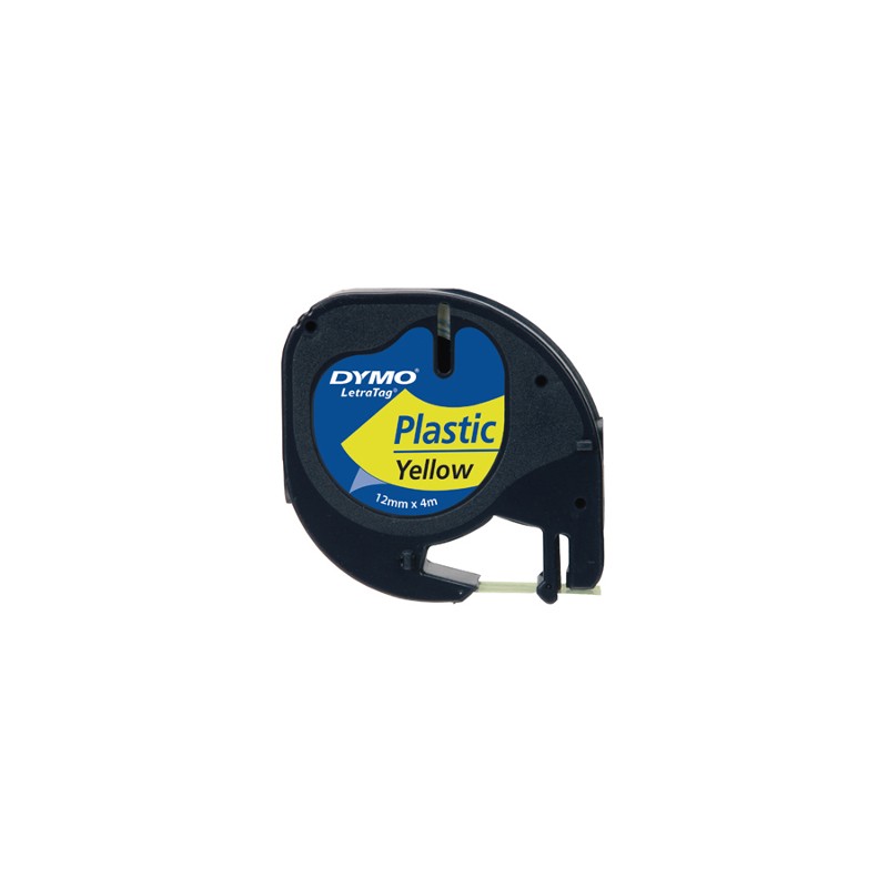 Nastri per etichettatrici Dymo Letratag in plastica giallo 12x4mt S0721620 Nastri per etichettatrici Dymo Letratag in plastica giallo 12x4mt S0721620