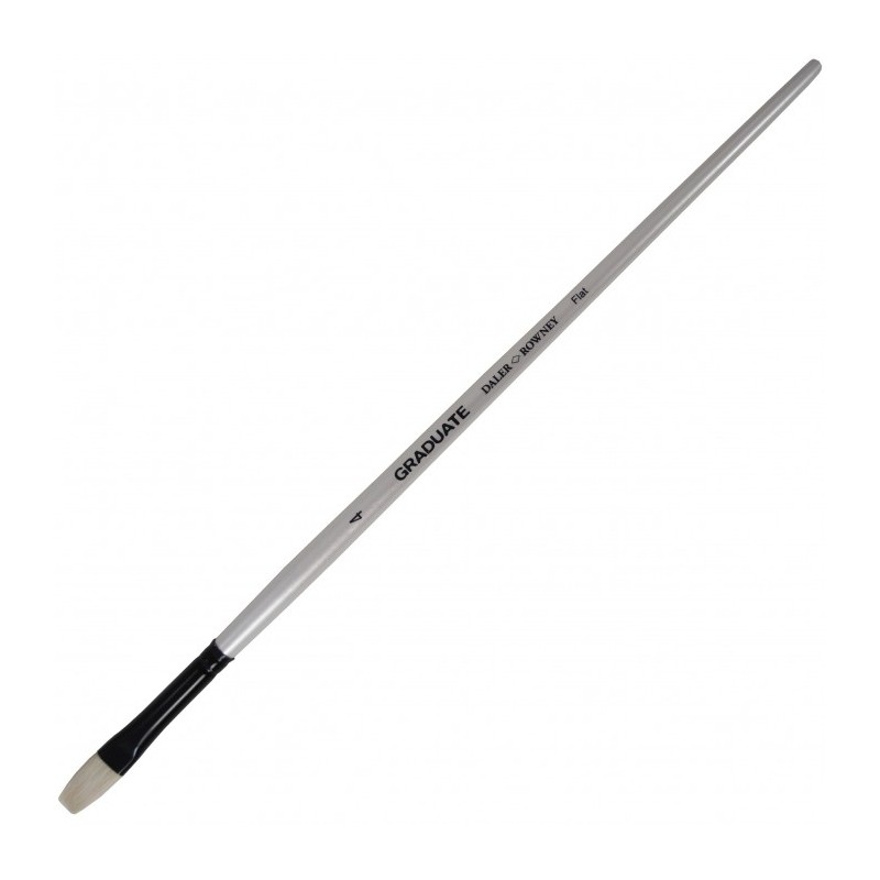 Daler-Rowney Graduate pennello setola piatto lungo manico lungo n. 4 D212144004 Daler-Rowney Graduate pennello setola piatto lungo manico lungo n. 4 D212144004