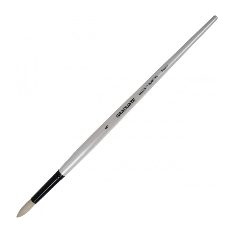 Daler-Rowney Graduate pennello setola tondo manico lungo n. 6 D212145006 Daler-Rowney Graduate pennello setola tondo manico lungo n. 6 D212145006