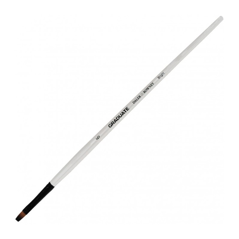 Daler-Rowney Graduate pennello sintetico piatto corto manico lungo n. 6 D212160006 Daler-Rowney Graduate pennello sintetico piatto corto manico lungo n. 6 D212160006