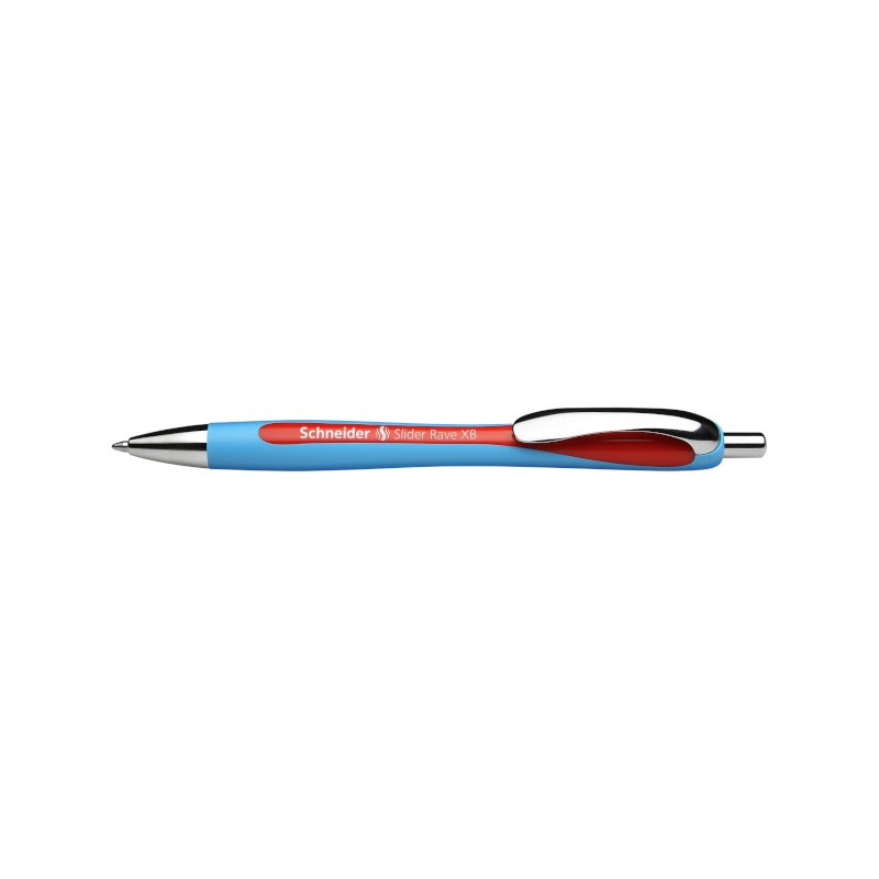 Schneider Slider Rave penna a sfera a scatto punta XB inchiostro rosso – confezione 5 pezzi 132502 Schneider Slider Rave penna a sfera a scatto punta XB inchiostro rosso – confezione 5 pezzi 132502