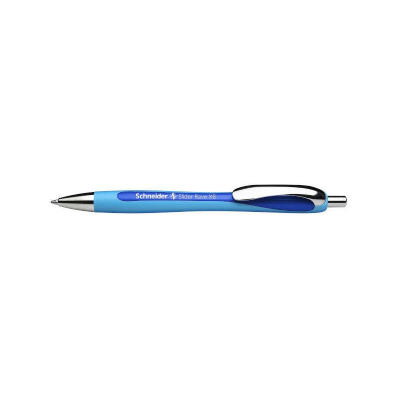 Schneider Slider Rave penna a sfera a scatto punta XB inchiostro blu – confezione 5 pezzi 132503 Schneider Slider Rave penna a sfera a scatto punta XB inchiostro blu – confezione 5 pezzi 132503