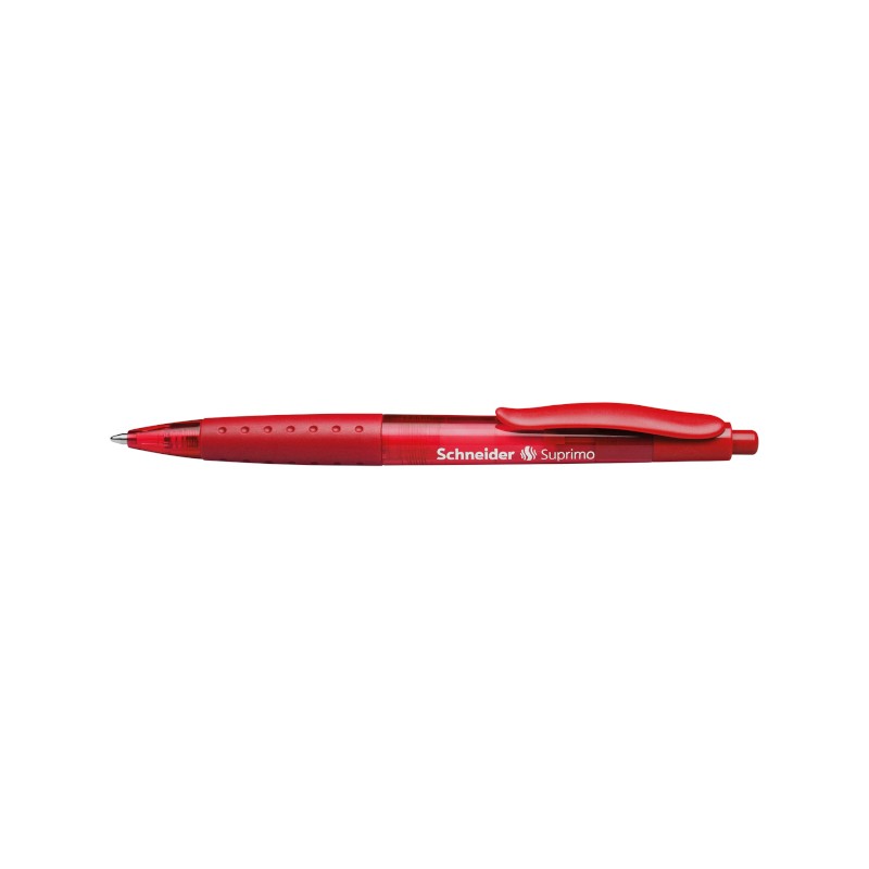 Schneider Suprimo penna a sfera a scatto punta media inchiostro rosso – confezione 20 pezzi 135602 Schneider Suprimo penna a sfera a scatto punta media inchiostro rosso – confezione 20 pezzi 135602