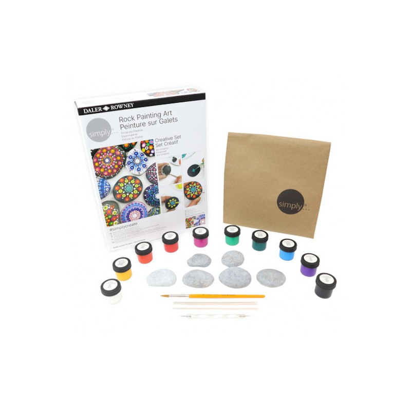 Daler-Rowney Simply Creative set pittura su sassi con colori acrilici D196250001 Daler-Rowney Simply Creative set pittura su sassi con colori acrilici D196250001