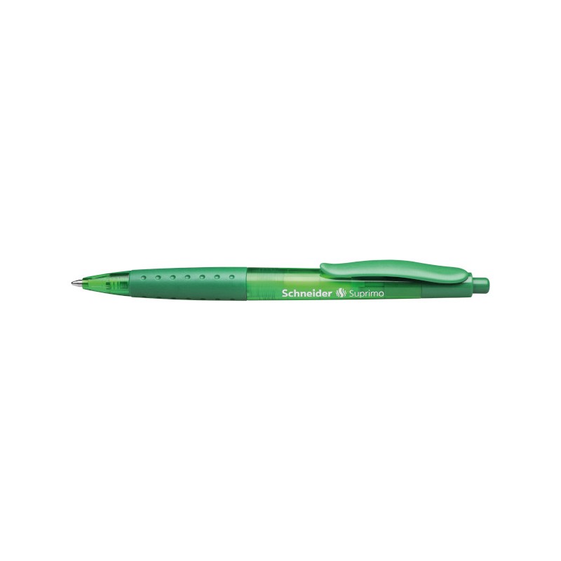 Schneider Suprimo penna a sfera a scatto punta media inchiostro verde – confezione 20 pezzi 135604 Schneider Suprimo penna a sfera a scatto punta media inchiostro verde – confezione 20 pezzi 135604