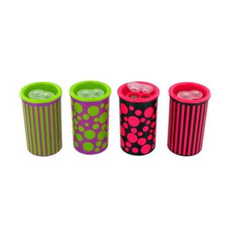 1 - KUM Temperamatite BUBBLES a 2 Fori con Serbatoio Fantasia 12 Pezzi 3540121