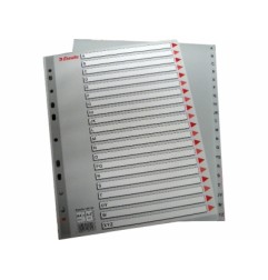 Rubrica Esselte alfabetica A-Z in polipropilene grigio, formato A4 Maxi 24x30 cm - 100129
