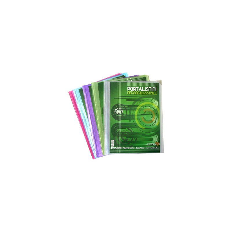 Portalistini Soft Display A4 10 Bustine Colori Assortiti Trasparenti Portalistini Soft Display A4 10 Bustine Colori Assortiti Trasparenti