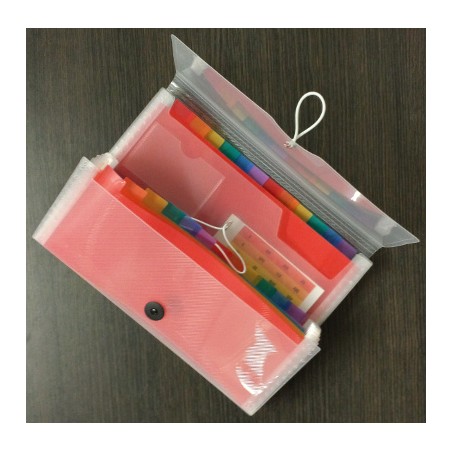 1 - BLUEKOVER  BLUDOUBLE Cartella Portadocumenti A4 con Tasche Porta Vouches Colorate