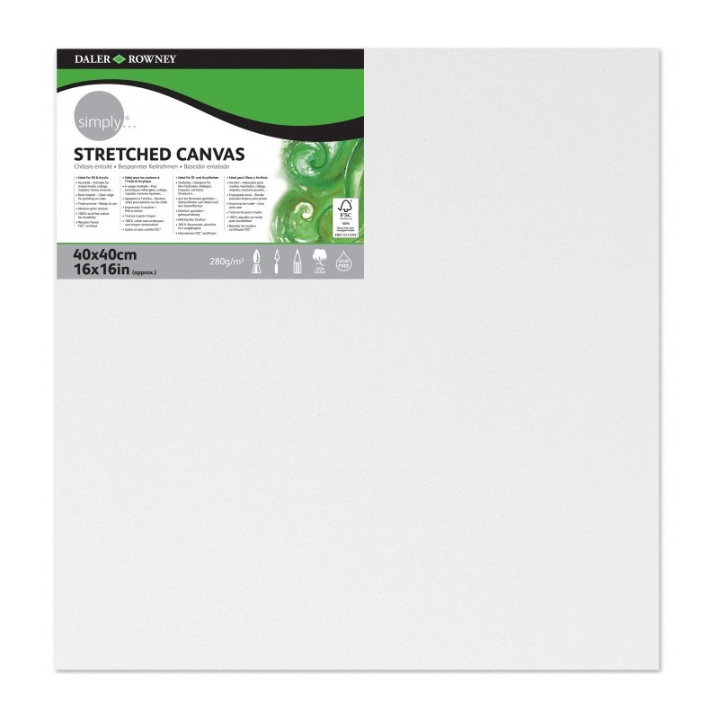 Daler-Rowney Simply tela su telaio 40x40 cm D514084040