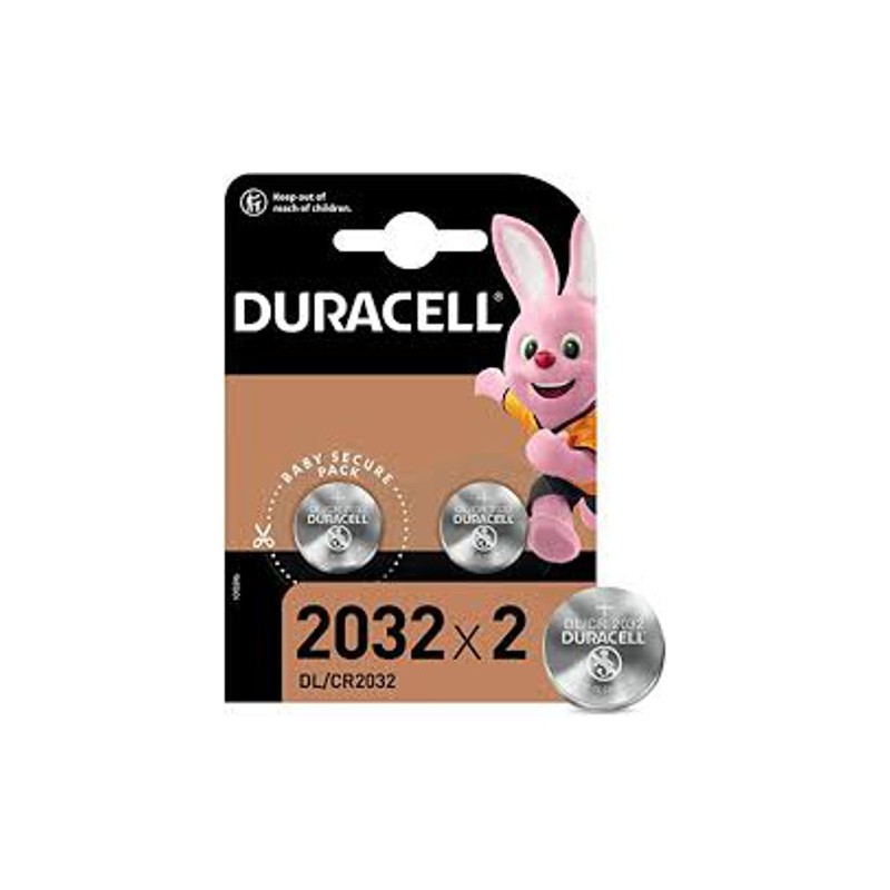 Duracell Lithium pile a bottone al litio 2032 DL/CR2032 3 V – confezione 2 pezzi Duracell Lithium pile a bottone al litio 2032 DL/CR2032 3 V – confezione 2 pezzi
