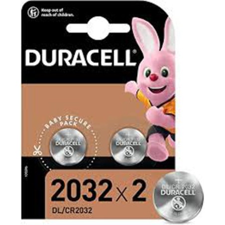 Duracell Lithium pile a bottone al litio 2032 DL/CR2032 3 V – confezione 2 pezzi