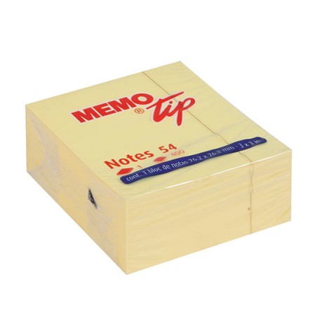 1 - Cubo adesivo post-it giallo Memotip 51x51 400fg 30/019-1
