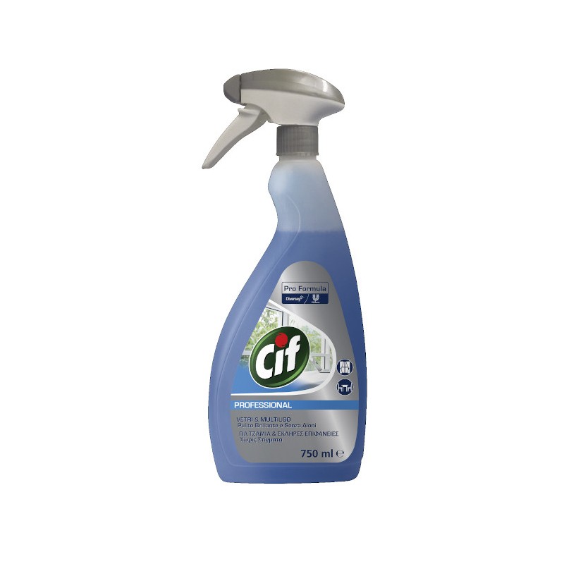 Cif Professional detergente vetri e multiuso spray, flacone 750 ml – 7517905