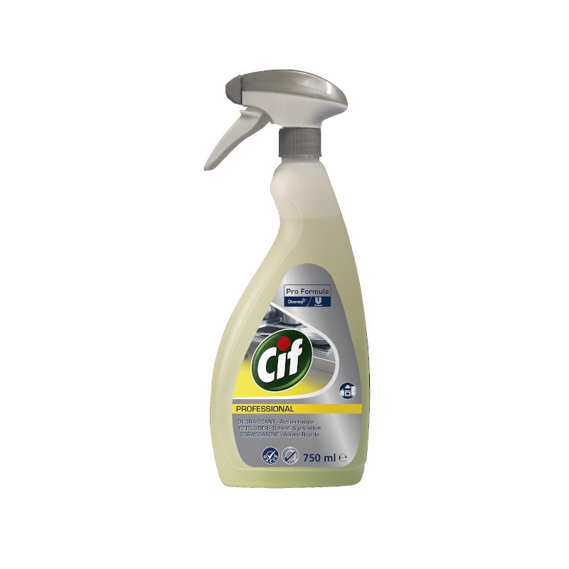 Cif Professional sgrassatore per cucina spray, sicuro su alluminio, flacone 750 ml – 7517912 Cif Professional sgrassatore per cucina spray, sicuro su alluminio, flacone 750 ml – 7517912