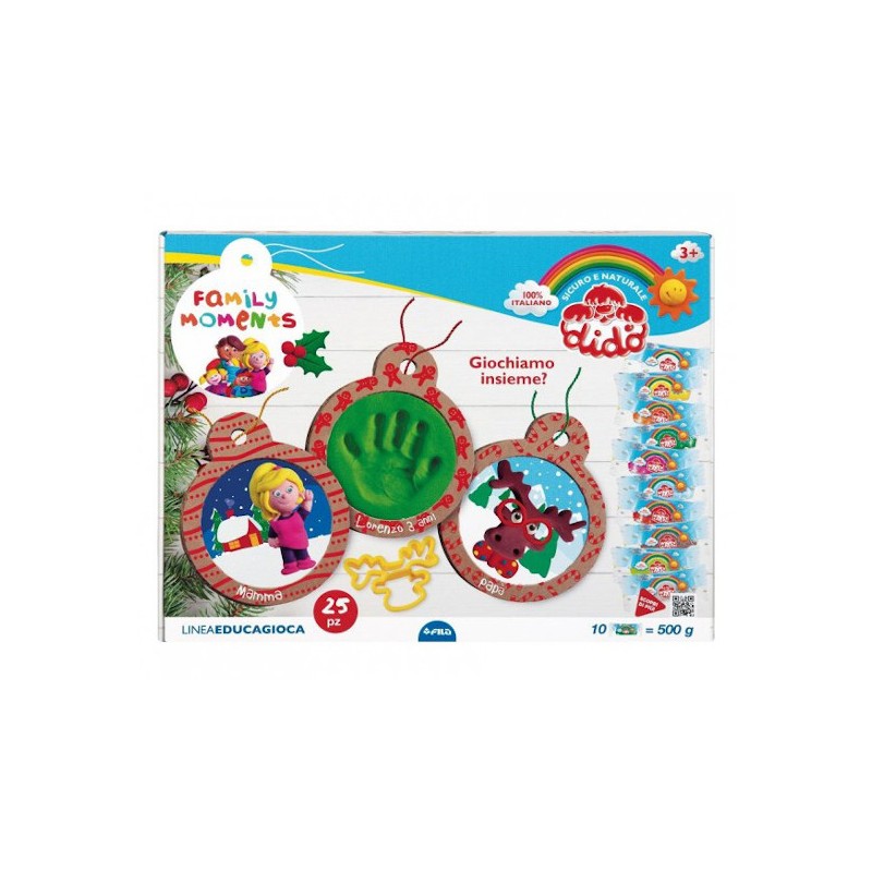 Didò Family Moments pasta modellabile 500 g con formine Natale F361900 Didò Family Moments pasta modellabile 500 g con formine Natale F361900