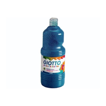 1 - FILA Tempera Pronta GIOTTO Flacone da 1 Litro Ciano 5334