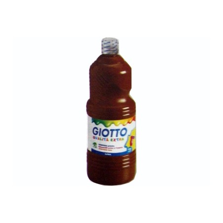 1 - FILA Tempera Pronta GIOTTO Flacone da 1 Litro Marrone Scuro 5334