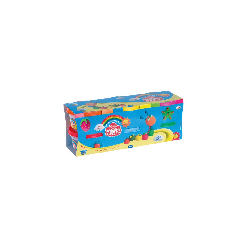 Didò 6 Barattoli 100 g pasta modellabile colori assortiti 3448 Didò 6 Barattoli 100 g pasta modellabile colori assortiti 3448