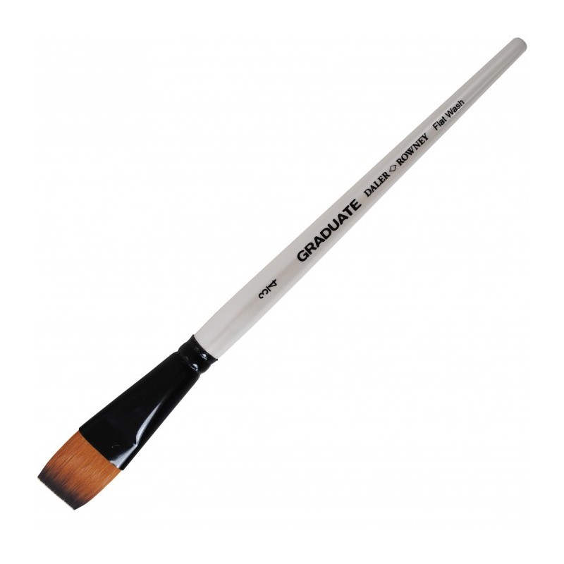 Daler-Rowney Graduate pennello sintetico lavis piatto manico corto n. 3/4 D212155075 Daler-Rowney Graduate pennello sintetico lavis piatto manico corto n. 3/4 D212155075