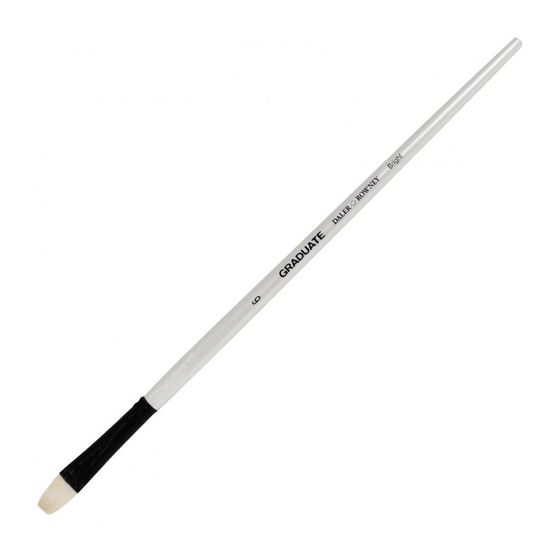 Daler-Rowney Graduate pennello setola piatto corto manico lungo n. 6 D212141006 Daler-Rowney Graduate pennello setola piatto corto manico lungo n. 6 D212141006