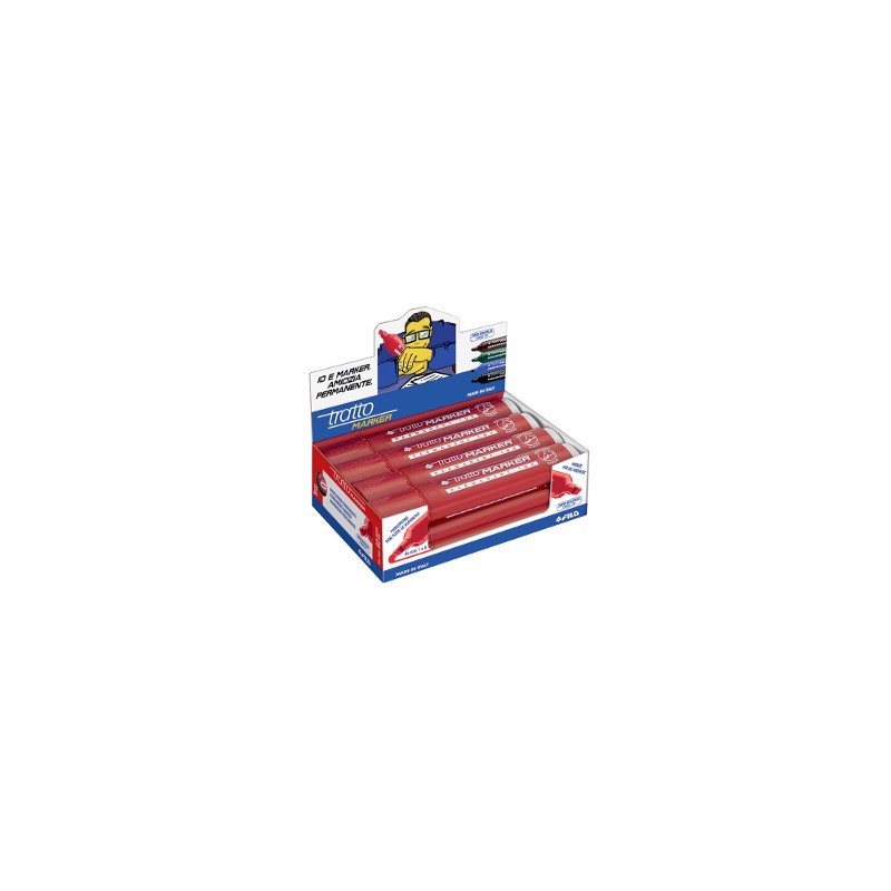 FILA Tratto MARKER Pennarello Indelebile Punta a Scalpello ROSSO 12 Pezzi 840102 FILA Tratto MARKER Pennarello Indelebile Punta a Scalpello ROSSO 12 Pezzi 840102