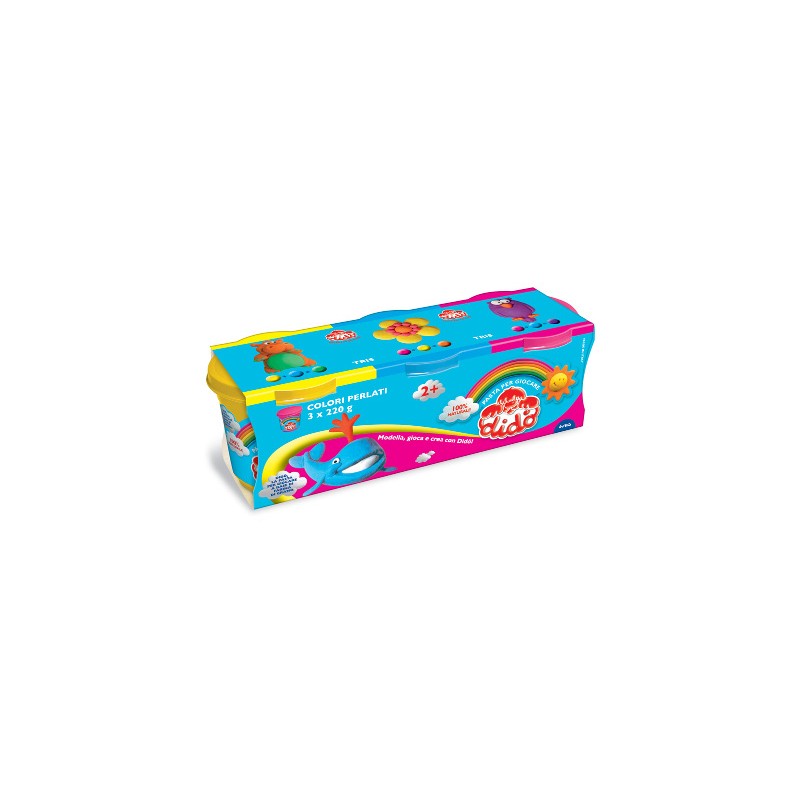 Didò Tris Barattoli 3×220 g pasta modellabile 390463 Didò Tris Barattoli 3×220 g pasta modellabile 390463