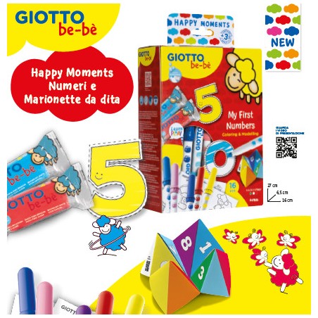 1 - GIOTTO BE-BE' HAPPY MOMENTS MY FIRST NUMBERS 478600 Origami con i numeri da dita