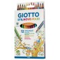 Giotto Stilnovo Maxi matite colorate triangolari mina 4,3 mm 12 pz 225900 Giotto Stilnovo Maxi matite colorate triangolari mina 4,3 mm 12 pz 225900