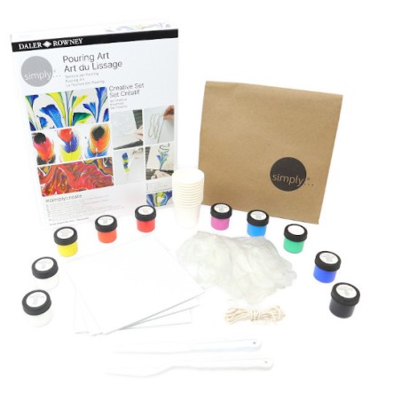 Daler-Rowney Simply Creative set pouring art con colori acrilici D196250003