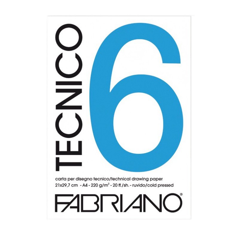 BLOCCO FABRIANO TECNICO 6 29,7X42 20F 220GR RUVIDO 09729742 BLOCCO FABRIANO TECNICO 6 29,7X42 20F 220GR RUVIDO 09729742