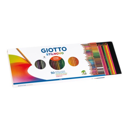 1 - FILA 50 pz Pastelli Giotto Stilnovo con temperamatite 2573