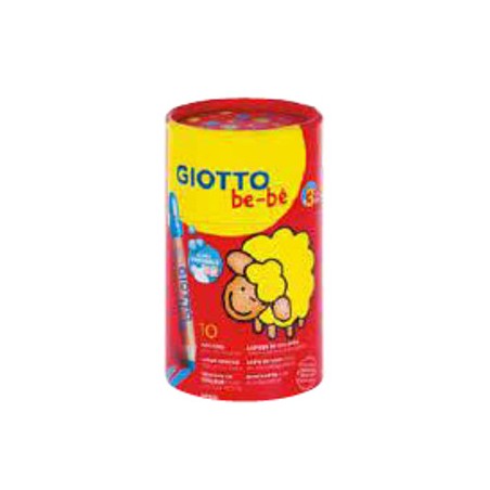 1 - FILA BARATTOLO 10 PEZZI GIOTTO BE-BE' PASTELLI PER BAMBINI 4794