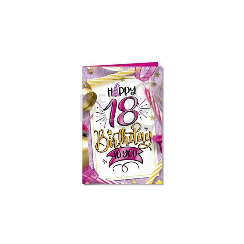 BIGLIETTI 18 FUCSIA, ORI E RILIEVI -6pz NU6763