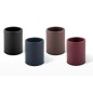 Bicchiere portapenne Niji in ecopelle, colore nero, altezza 10,5 cm e diametro 8,5 cm - 61870 Bicchiere portapenne Niji in ecopelle, colore nero, altezza 10,5 cm e diametro 8,5 cm - 61870