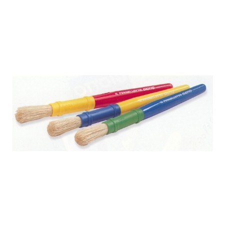 1 - FILA 20 pezzi Pennellotti Giotto con manico in plastica per bambini 5361