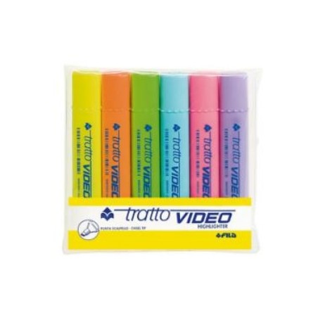 1 - FILA Evidenziatore Tratto Video FLUO Astuccio da 6 Colori 831000