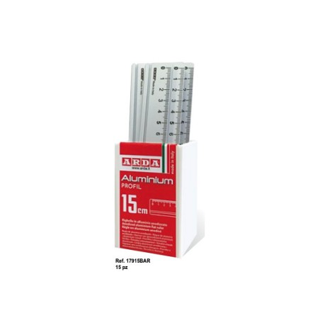 1 - Righelli ARDA in alluminio - 30 cm. 15 pz. 17915BAR