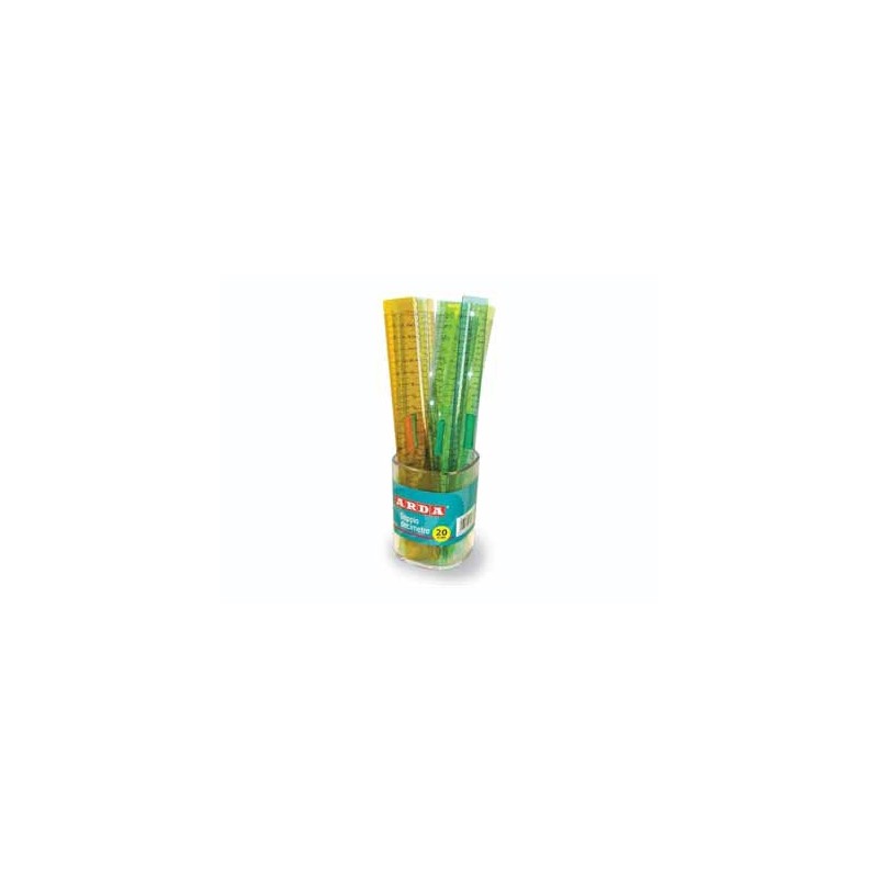 Arda doppio decimetro 20 cm in plastica colorata 283BAR Arda doppio decimetro 20 cm in plastica colorata 283BAR