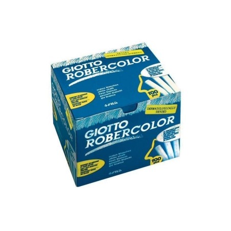 1 - FILA 100 PEZZI - GESSO TONDO BIANCO GIOTTO PER LAVAGNA 5388