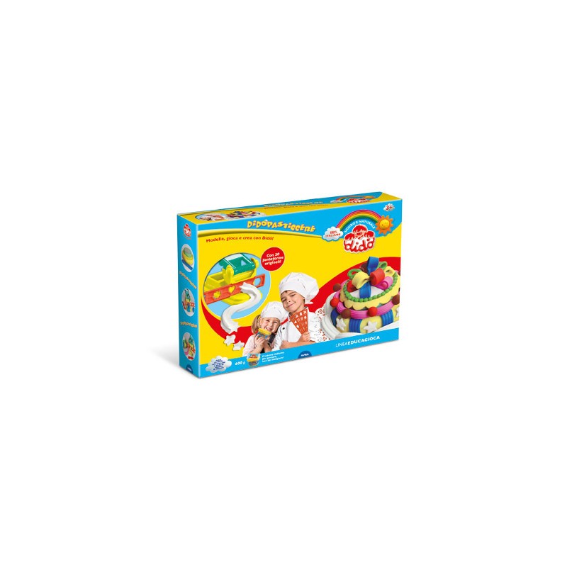 Didò Pasticcere kit pasta modellabile 3 vasetti da 220 g più 6 salsicciotti con accessori 343500 Didò Pasticcere kit pasta modellabile 3 vasetti da 220 g più 6 salsicciotti con accessori 343500