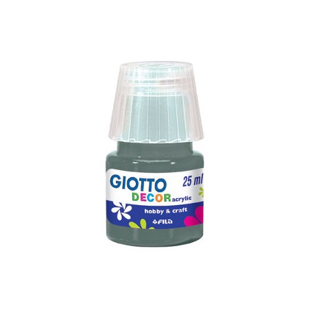 1 - FILA Colori a Tempera GIOTTO Decor Acrilici 25 mL Grigio Scuro 538134