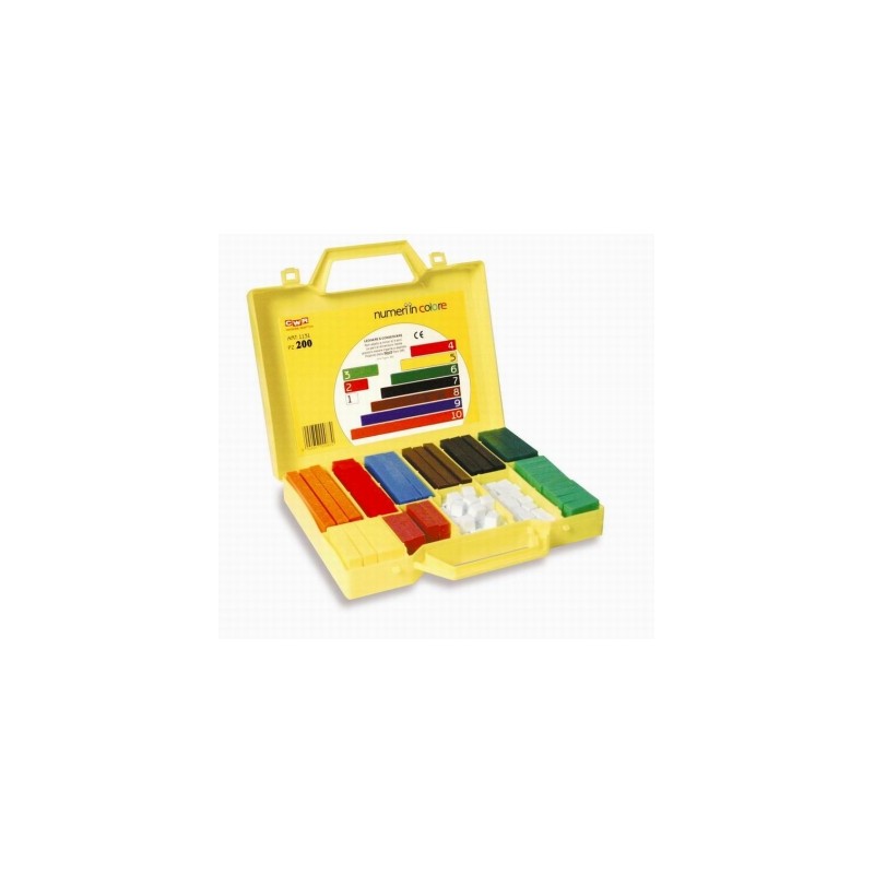 CWR 200 pezzi valigetta regoli in plastica per bambini gialla 1131